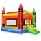 Cloud 9 Crayon Bounce House with Blower - Large Inflatable Bouncer for Kids with Slide